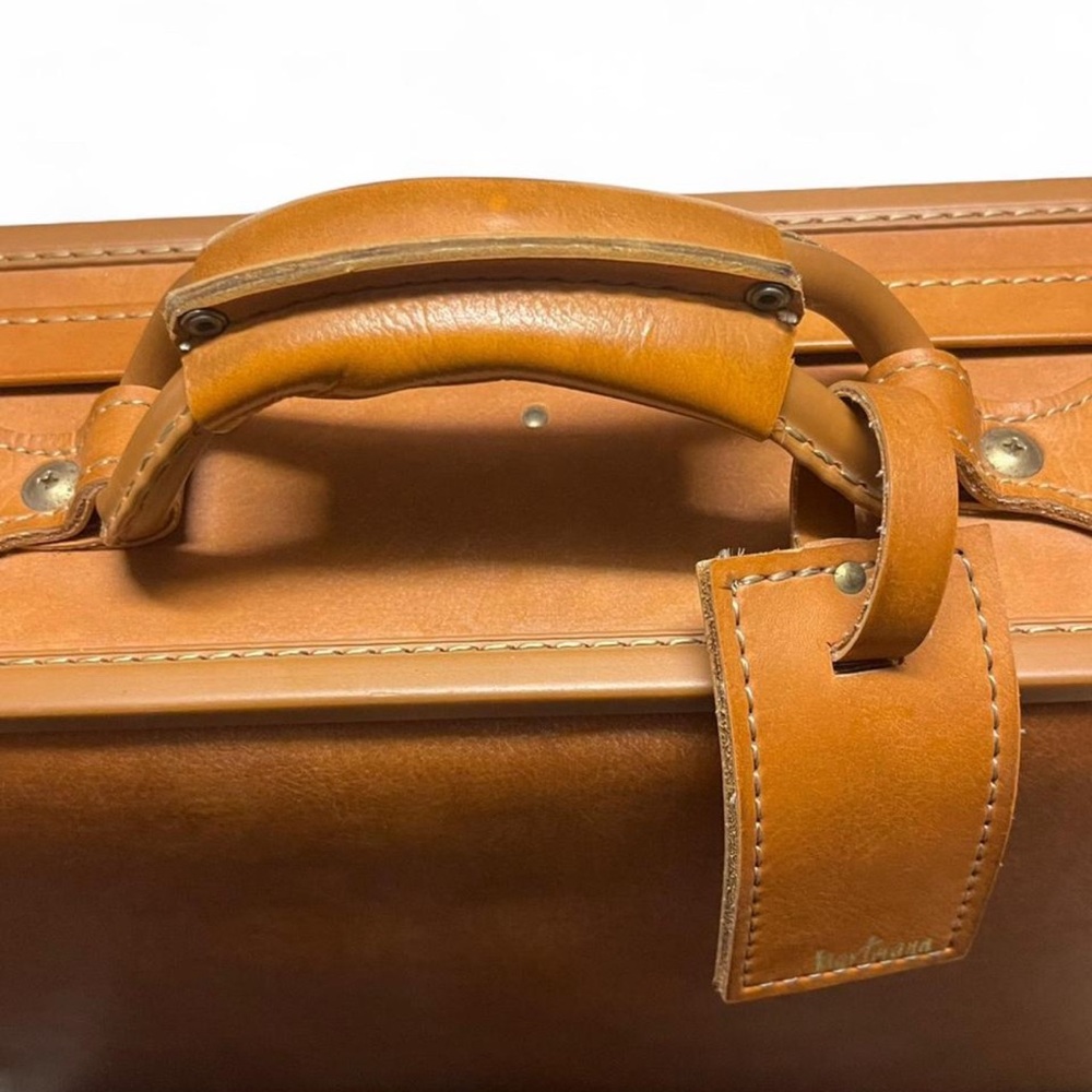 Hartmann Belting Leather Suitcase Vintage Travel Luggage Brown 18x13x4in - Picture 7 of 8